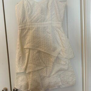 Maxandcleo, White mini dress, strapless